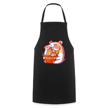 Kawaii Hamster Ramen Bowl Japon Fans Anime Otaku - Tablier de cuisine - noir - Devant - AI Model Male 185 dark (185cm)