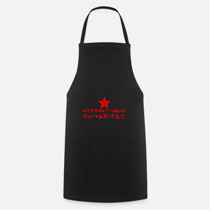SOLIDARITÉ INTERNATIONALE STAR ROUGE GAUCHE - Tablier de cuisine - noir