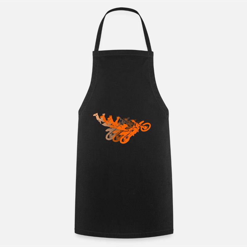 motocross - Tablier de cuisine - noir