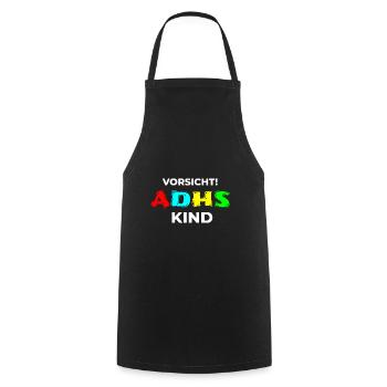 ADHD child attention disorder ADS saying - Cooking Apron - black - Front - AI Model Male 185 dark (185cm)