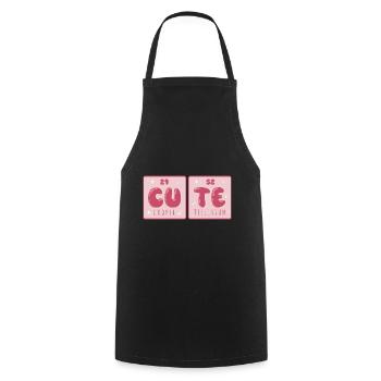 Sweet Copper Tellerium Cute Chemistry Chemist Flirt - Cooking Apron - black - Front - AI Model Male 185 dark (185cm)