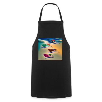 towards the night - Cooking Apron - black - Front - AI Model Male 185 dark (185cm)