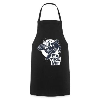 Motocross homme enfant club sport moto motard - Tablier de cuisine - noir - Devant - AI Model Male 185 dark (185cm)