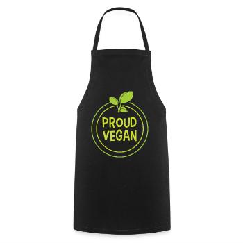 Symbol for proud vegans - Cooking Apron - black - Front - AI Model Male 185 dark (185cm)