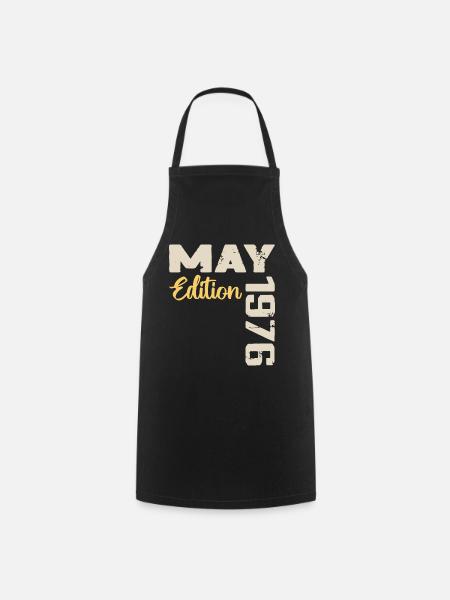 May 1976 Birthday May 1976 Gift May 1976 May - Cooking Apron - black