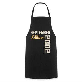 Septembre 2002 - 22e Anniversaire September 2002 - Tablier de cuisine - noir - Devant - AI Model Male 185 dark (185cm)