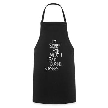 BURPEES VINTAGE - Kochschürze - Schwarz - Vorne - AI Model Male 185 dark (185cm)