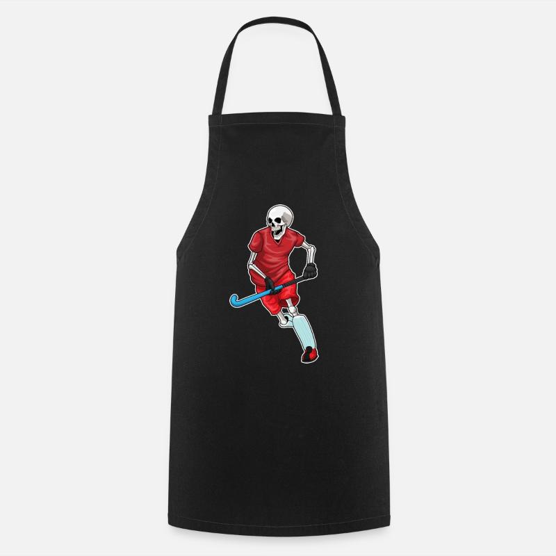 Skelett Hockey Hockeyschläger - Kochschürze - Schwarz