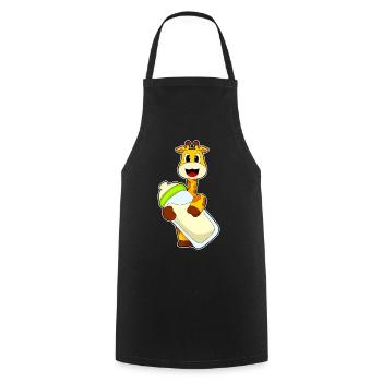 Giraffe Baby Bottle Milk - Tablier de cuisine - noir - Devant - AI Model Male 185 dark (185cm)