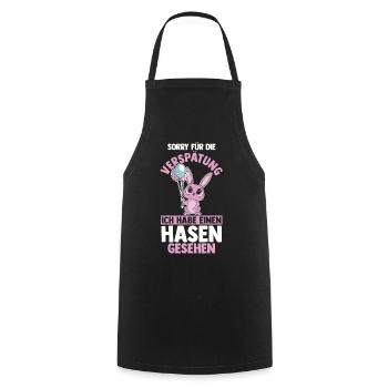 Kaninchen Hase - Kochschürze - Schwarz - Vorne - AI Model Male 185 dark (185cm)