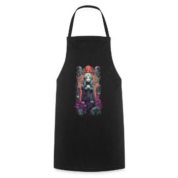Goth Anime Girl Pastel Occulte Underworld - Tablier de cuisine - noir - Devant - AI Model Male 185 dark (185cm)
