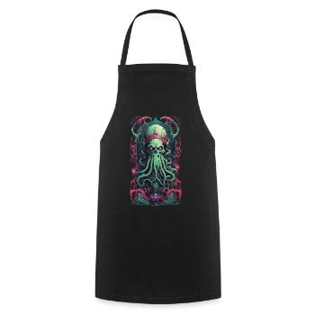 Demons King Underworld Gothic Occult Design - Cooking Apron - black - Front - AI Model Male 185 dark (185cm)