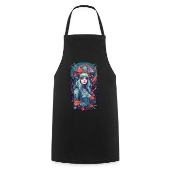Fille gothique Pastel E-Girl Fantasy Design - Tablier de cuisine - noir - Devant - AI Model Male 185 dark (185cm)