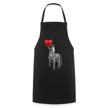 Horse Balloon - Cooking Apron - black - Front - AI Model Male 185 dark (185cm)