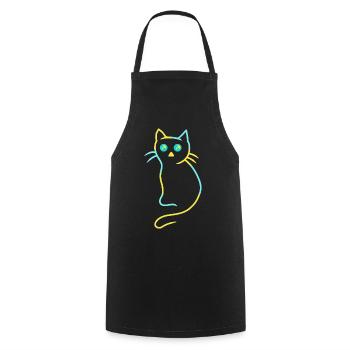 Bébé Kawaii Chat Chats Animaux Enfants Bébé - Tablier de cuisine - noir - Devant - AI Model Male 185 dark (185cm)