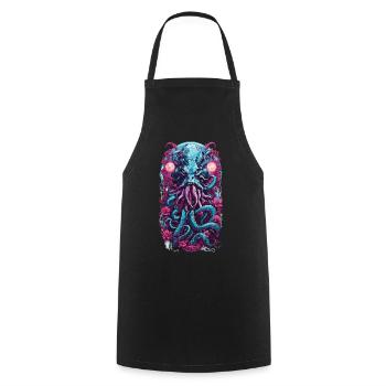 Düsterer Oktopus Monster Goth Pastell Design - Kochschürze - Schwarz - Vorne - AI Model Male 185 dark (185cm)