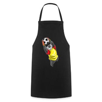 Dachs Torwart Fußball - Kochschürze - Schwarz - Vorne - AI Model Male 185 dark (185cm)