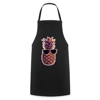 Coole Ananas Mit Sonnenbrille - Kochschürze - Schwarz - Vorne - AI Model Male 185 dark (185cm)