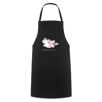 Mon petit arc-en-ciel licorne - Tablier de cuisine - noir - Devant - AI Model Male 185 dark (185cm)