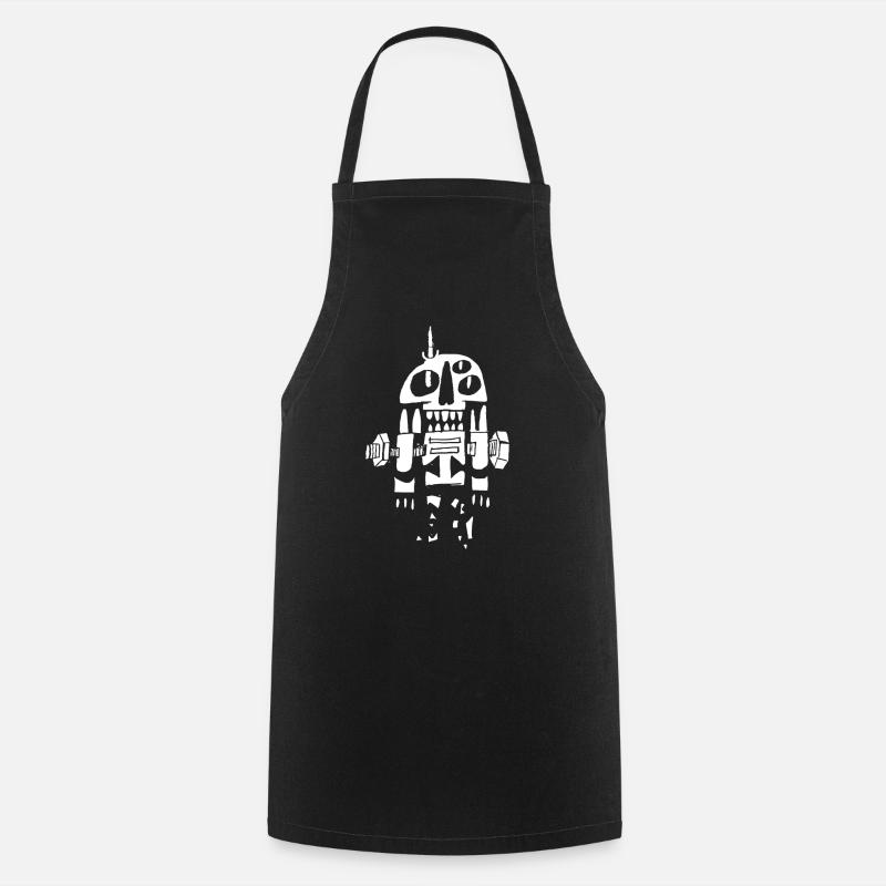 squelette - Tablier de cuisine - noir