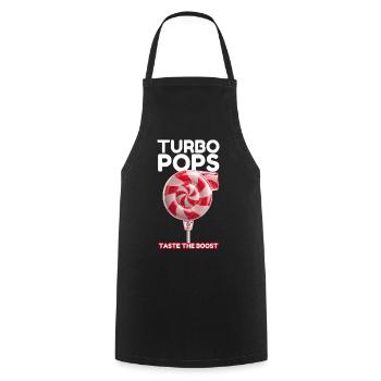 Turbo Pops Boost Lolli - Kochschürze - Schwarz - Vorne - AI Model Male 185 dark (185cm)