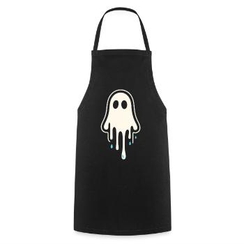 Melting Ghost Art - Cooking Apron - black - Front - AI Model Male 185 dark (185cm)