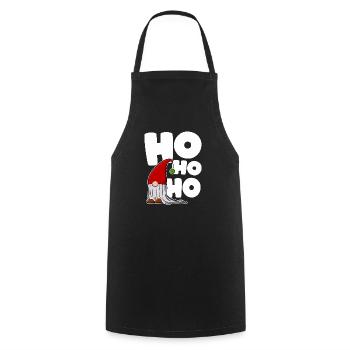 Lustiges HO HO HO mit Wichtel - Kochschürze - Schwarz - Vorne - AI Model Male 185 dark (185cm)