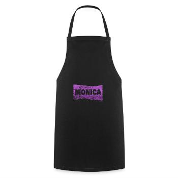 Monica - Kochschürze - Schwarz - Vorne - AI Model Male 185 dark (185cm)