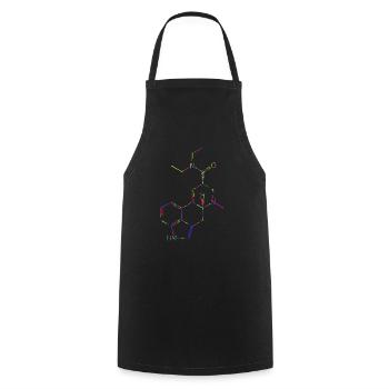 LSD Molekül Lysergsäurediethylamid Strukturformel - Kochschürze - Schwarz - Vorne - AI Model Male 185 dark (185cm)