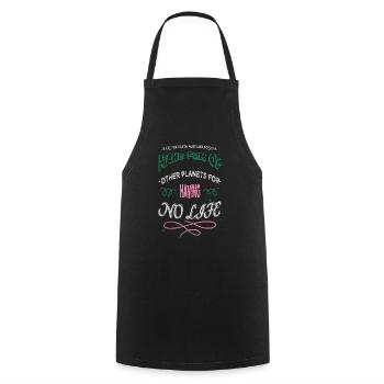 Christmas Celestial Birthday Gift Astrophysics - Cooking Apron - black - Front - AI Model Male 185 dark (185cm)