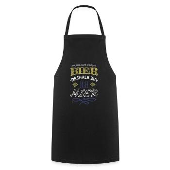 hopfen spaß humor lustiger spruch haustier - Kochschürze - Schwarz - Vorne - AI Model Male 185 dark (185cm)