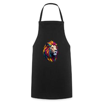 Leo 1 - Cooking Apron - black - Front - AI Model Male 185 dark (185cm)