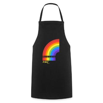 More Love Regenbogen Biodanza - Kochschürze - Schwarz - Vorne - AI Model Male 185 dark (185cm)