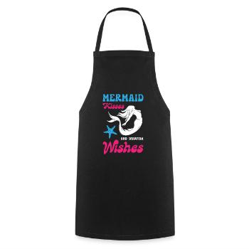 Mermaid Kisses and Starfish Wishes - Kochschürze - Schwarz - Vorne - AI Model Male 185 dark (185cm)