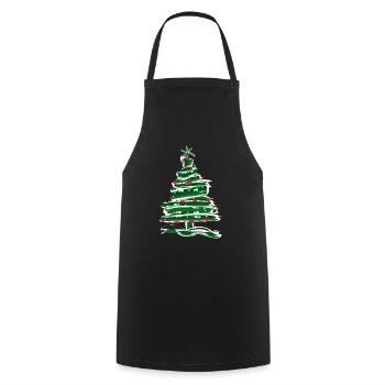 Christmas tree -g1 - Cooking Apron - black - Front - AI Model Male 185 dark (185cm)