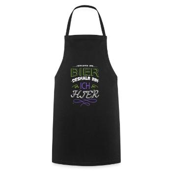 Statement Chihuahua Alcohol Excesses Malt Beer - Cooking Apron - black - Front - AI Model Male 185 dark (185cm)