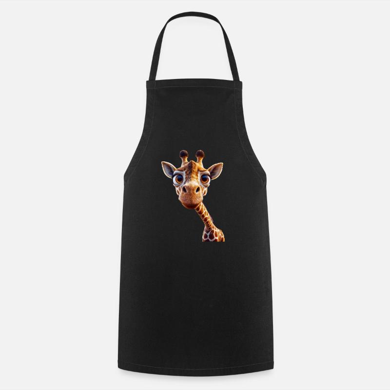 Giraffe crosses - Cooking Apron - black