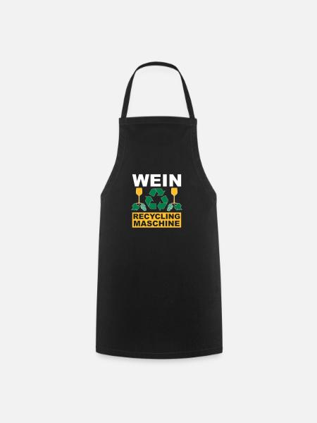 Wein - Kochschürze - Schwarz