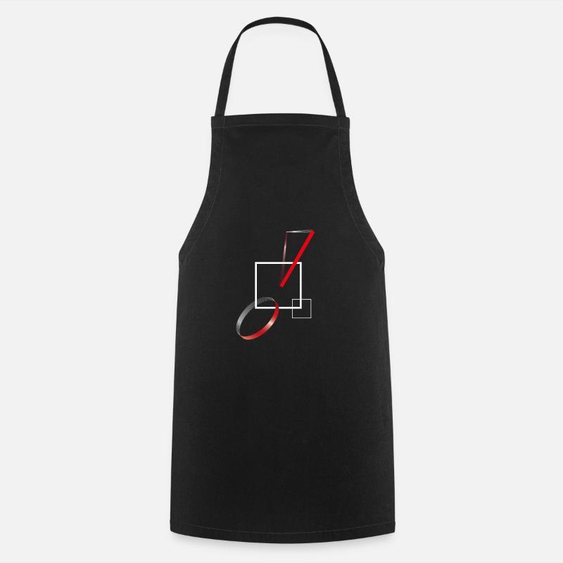 Géométrie Soixante-dix - Tablier de cuisine - noir