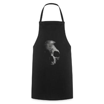 Old white skull - Cooking Apron - black - Front - AI Model Male 185 dark (185cm)