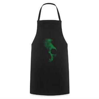 Old skull - Cooking Apron - black - Front - AI Model Male 185 dark (185cm)