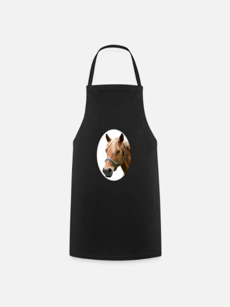 Cheval. Cheval. - Tablier de cuisine - noir