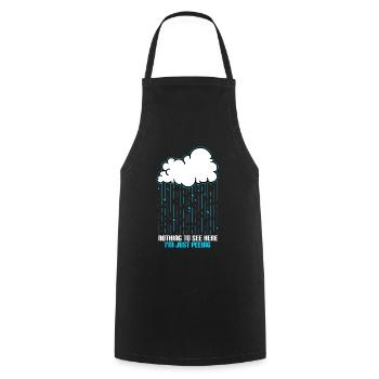 Nothing To See Here I'm Just Peeing - Cooking Apron - black - Front - AI Model Male 185 dark (185cm)