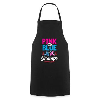 Gramps rose ou bleu vous aime Genre Révéler La fête - Tablier de cuisine - noir - Devant - AI Model Male 185 dark (185cm)