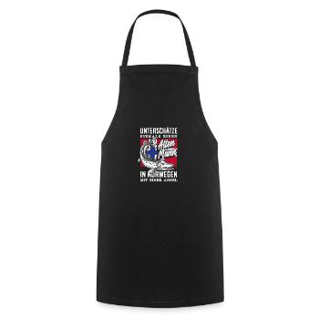 Norvège Pêche Dire Drôle Design - Tablier de cuisine - noir - Devant - AI Model Male 185 dark (185cm)