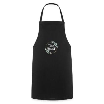 Team Bride Bridesmaids Eucalyptus Bachelor Party Wedding - Cooking Apron - black - Front - AI Model Male 185 dark (185cm)