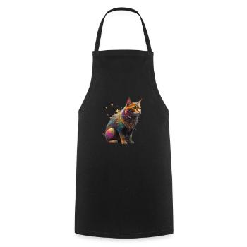 Cat love - Cooking Apron - black - Front - AI Model Male 185 dark (185cm)