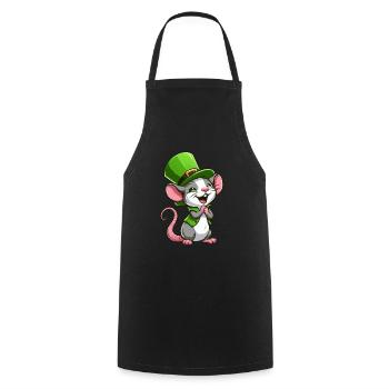 St. Patrick's Niedliche Ratte - Kochschürze - Schwarz - Vorne - AI Model Male 185 dark (185cm)