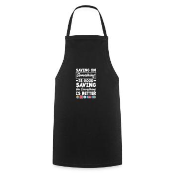 Lustiges Extrem Couponing Coupon Geschenk - Kochschürze - Schwarz - Vorne - AI Model Male 185 dark (185cm)