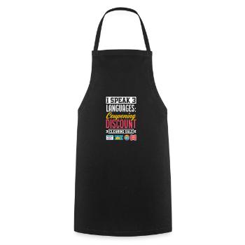 Funny Extreme Couponing Coupon Gift - Cooking Apron - black - Front - AI Model Male 185 dark (185cm)